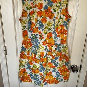 Vintage 1960’s Cotton Floral Mini Shift Dress